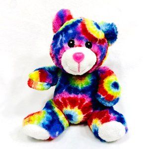 Peace Pals Rainbow Tie Dye Plush Bear - 6.5"